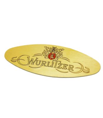 Embossed Brass Wurlitzer Emblem